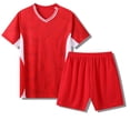 thumbnail image 4 of Miluxas Ensemble de Vêtements pour Garçon : Shorts Athlétiques et T-Shirt de Performance à Col Rond, Tenue d'Été pour Enfants Rouge TP(TP), 4 of 9