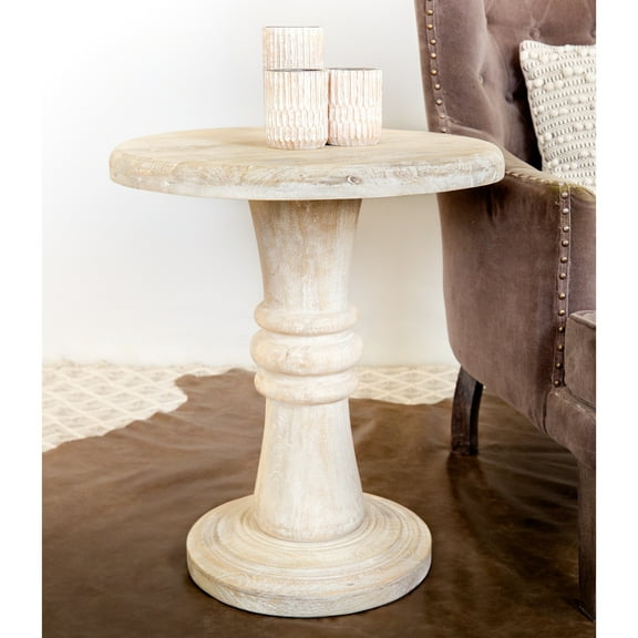 Jorf Accent Table White Wash Distressed Finish