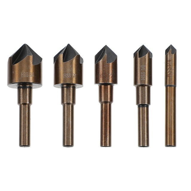 5 unids/set brocas de plomo para madera, herramientas de desbarbado y chaflán de plástico