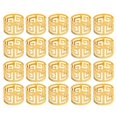 thumbnail image 1 of Paquete de 20 anillos de servilleta shaofei dorados de metal huecos 1,77 pulgadas para decoración de mesa de boda Bi Gold, 1 of 5
