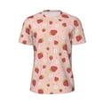 thumbnail image 5 of Wukai Strawberries Print Men's Short-Sleeved Mesh T-Shirt,Quick-Dry Short Sleeve Workout T-Shirt-6X-Large, 5 of 8