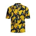 thumbnail image 3 of Camisa estampada con fruta de plátano en 3D para hombre, camisas hawaianas casuales de manga corta para playa, camisetas de vacaciones de talla grande para hombre, ropa de calle, 3 of 4