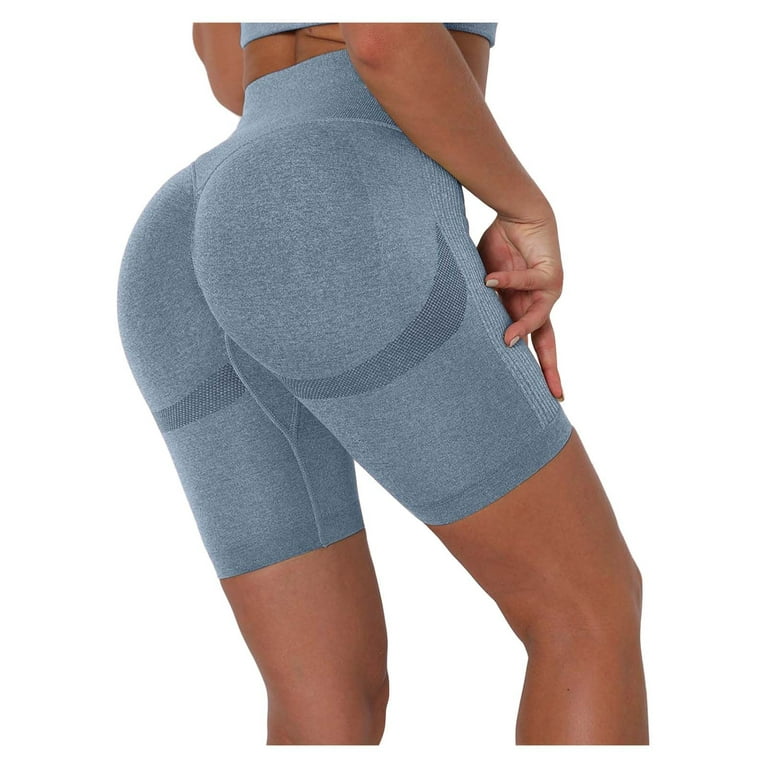 adviicd Petite Short Pants For Women Cotton Yoga Pants Women's High Waist  Workout Shorts Lifting Tummy Control Ruched Booty Smile Yoga Short Pants