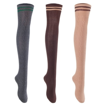 

Lovely Annie Women s 4 Pairs Cute Knee High Cotton Socks.