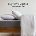 thumbnail image 2 of Sonive Washed Comforter Sets Twin/Twin-XL 2 Piece, Soft and Cozy, Fluffy Microfiber Fill, Washed Textured Wrinkled Design (White, Twin/Twin-XL), 2 of 8