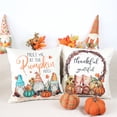 thumbnail image 3 of Fundas de almohada de otoño, 18x18, Juego de 4 fundas de almohada rústicas para vacaciones de otoño, almohadas de calabaza de gnomos de granja, 3 of 5