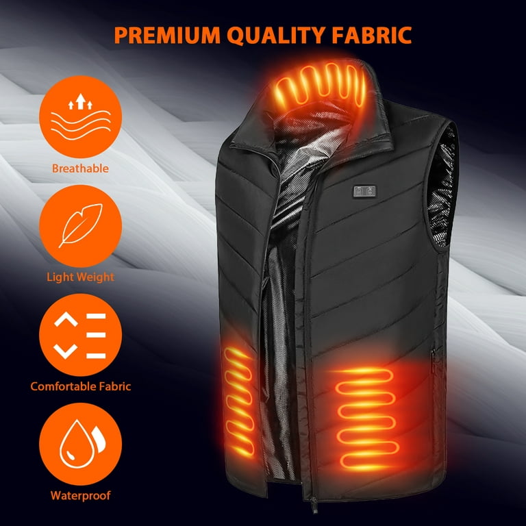 Aptoco Electric Heated Vest 6 Zones with USB Security Intelligent