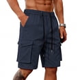 thumbnail image 3 of Men's Survivor Belted Cargo Short-Reg Men's Heavy Duty Cargo Shorts with Adjustable Belt Loop and Multiple Pockets, Durable Cotton Blend for All Day Wear Navy L, 3 of 8