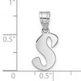 thumbnail image 4 of 14k White Gold Script Design Letter S Initial Pendant, 4 of 4