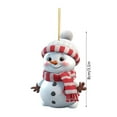 thumbnail image 3 of FastXmas Christmas Ornaments Cute Snowman Acrylic Hanging Decorations for Christmas Tree Ornaments White Snowman with Hat Christmas Hanging Ornament Xmas Pendant Decorations for Christmas Tree Decor, 3 of 3