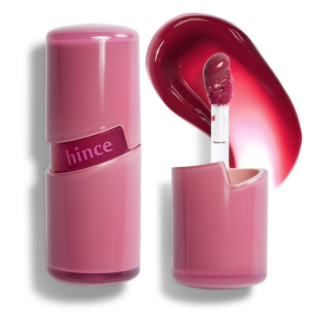 Hince Raw Glow Gel Tint - Tinte de labios brillante y húmedo, no pegajoso y de larga duración, para lápiz labial líquido hidratante con brillo de vidrio natural, vegano, 0,13 onzas líquidas. (Mordedur