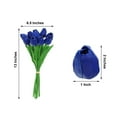 thumbnail image 2 of Efavormart 10 Pack | 13" Single Stem Real Touch Tulips Artificial Flowers Wedding Party Home Room Office Decoration - Royal Blue, 2 of 9