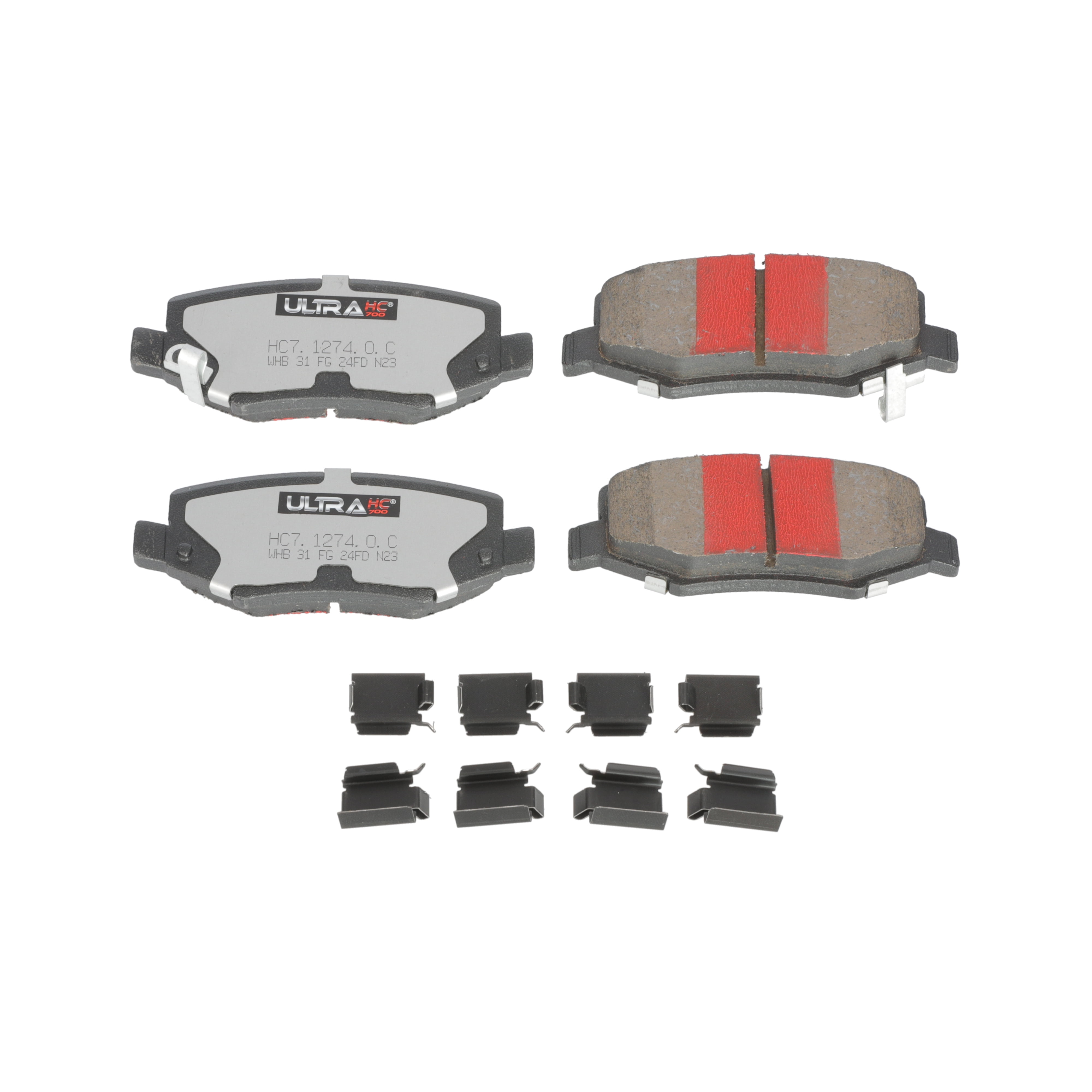 UltraHC 700 Brake Pad Set, Rear HC7.1274.0.C, Jeep Wrangler 2017-2007