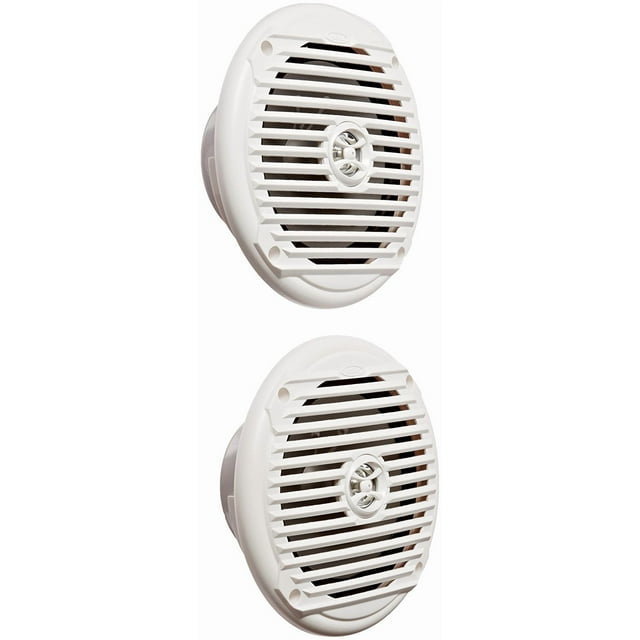 Par de altavoces marinos Jensen MS6007WR de 6.5 pulgadas y 60 W, color blanco