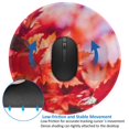 thumbnail image 4 of Disketp Autumn Maple Leaves Small Mouse Pad 7.9x7.9 Inches,Washable Round Mousepad For Office Laptop Computer,Non-Slip Rubber Base Mouse Pads For Wireless Mouse, 4 of 9
