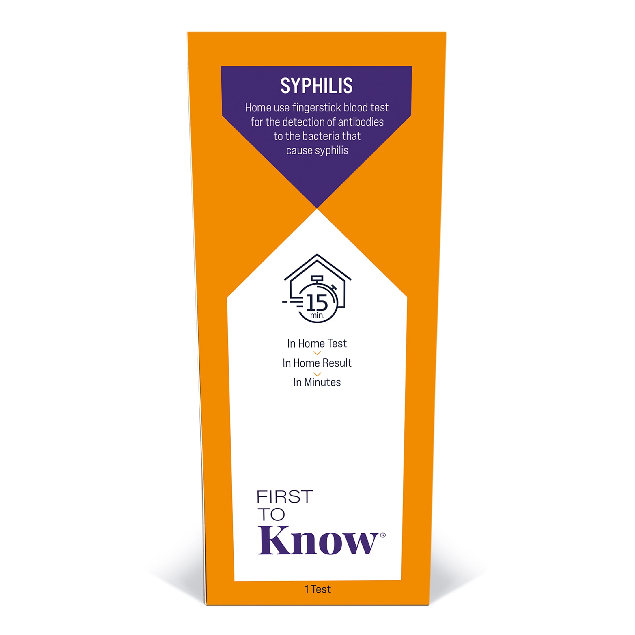 (2 pack) First to Know Syphilis Test Kit, 1 At-Home Test, In Home Results in Minutes, Detection of Antibodies to the Bacteria that Cause Syphilis