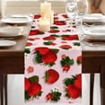 thumbnail image 3 of Table Runners 60 Inches Long Dress Scarves, Pink Strawberry Farmhouse Kitchen/Dining Table Runner, Small Coffee Tablerunners, Spring Floral Watercolor Summer Botanical 13x60 Inch, 3 of 9