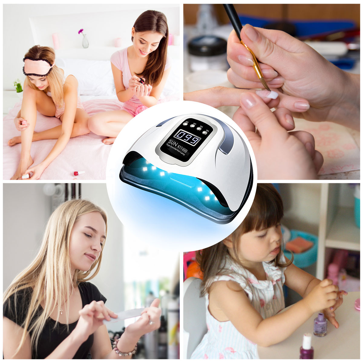 Tcwhniev UV LED Nail Lamp, 280W Professional Gel Dryer photo 2