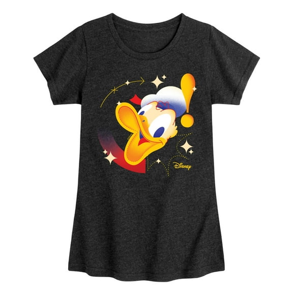 Disney - Donald Head - Toddler & Youth Girls Short Sleeve Graphic T-Shirt