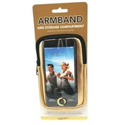 Formfit Armband and Storage Compartment for Smartphones. Sweat Resistant. Multi Use. Compatible with iPhone, Samsung Galaxy, Android & Most Smartphones. Metallic Gold.