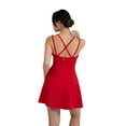 thumbnail image 4 of YITTY Active Women's UltraLuxe Strappy Tennis Dress with Built in Short, Athleisure, 4-Way-Stretch, Heated Red, XS, 4 of 8