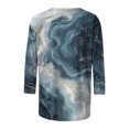 thumbnail image 5 of Women Summer Tops 2024 3/4 Length Sleeve Fashion Printed Round Neck Plus Size Top T-Shirt Up to 65% Off!, 5 of 5