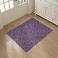thumbnail image 3 of ODIKA 3'x5' Washable Area Rug Pink Purple Mauve Pastel Repeating Symmetry Detail Formal Throw for Hallway, Laundry Room, Non-Slip, Flatweave, Easy Care, 3 of 7