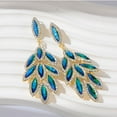 thumbnail image 6 of Rhinestone Leaf Wedding Statement Long Dangle Earrings for Women Bridal Dainty Cubic Zirconia Drop Earring Elegant Tassels Leaves Jewelry Gift Prom Dancing Party Anniversary Birthday Xmas, 6 of 6