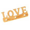 thumbnail image 1 of Gancho de madera autoadhesivo gancho de madera colgador de pared sobre el soporte de la puerta perchero de ropa 3hooks - amor Magideal Gancho de madera autoadhesivo, 1 of 7