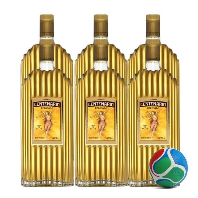 6 Tequila Gran Centenario Reposado 700 ml + Balón Mini