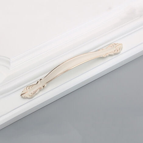PinesC 4pcs Furniture Door Drawer Pull Handle Cabinet Pull Handle Kitchen Knobs Cabinet Hardware Handle Pull Furniture Furniture Door Pull(Hole Distance 128mm, White Version)