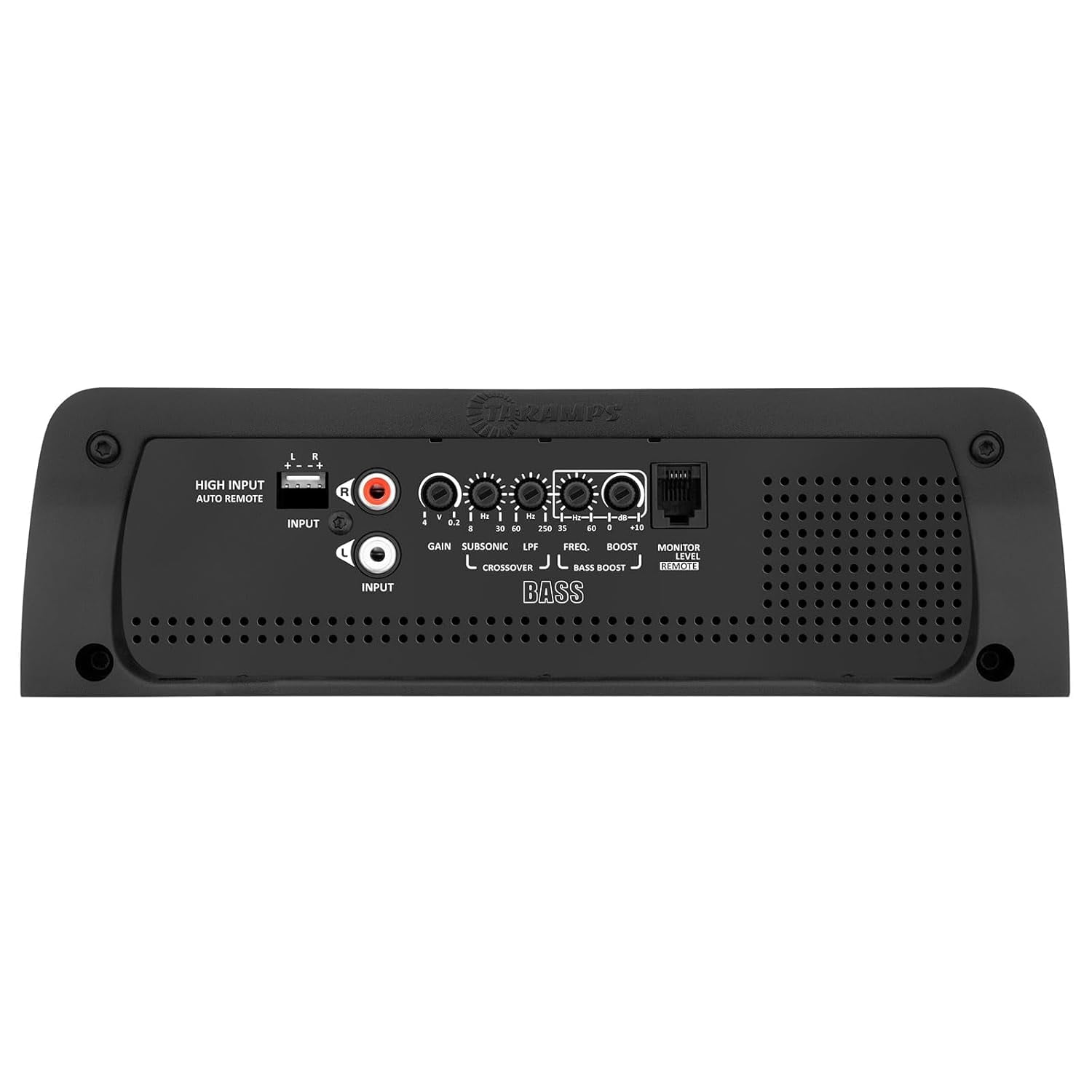 Taramps BASS 1200 2 Ohms 1 Channel Mosfet Amplifier 1200 Watts RMS, Monoblock, Crossover, Bass Boost, RCA/High Level Input, Class D, Car Audio, Monitor Level Remote Included, Great for Subwoofers