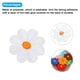 thumbnail image 4 of Parche de hierro Uxcell con flores, parche bordado para reparar ropa, mochila 3.54x3.54" 30 piezas blanco, 4 of 7