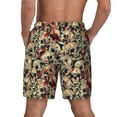 thumbnail image 4 of Balery Skulls1 Mens Swim Trunks Swim Shorts for Men Quick Dry Inseam Beach Shorts with Compression Liner Pocket-XX-Large, 4 of 9