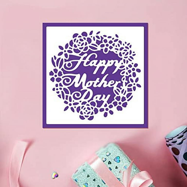  Happy Mothers Day and Flower Wreath Metal Cutting Dies