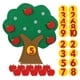 thumbnail image 1 of FELTECHELECTR 2 juegos de juguetes de árbol de manzanas, material didáctico de matemáticas, juego de contar manzanas, 1 of 3