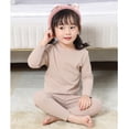 thumbnail image 3 of Minnieouse Calzoncillos largos para niños, conjunto de ropa interior de invierno para niños, Color sólido, manga completa, base, capa base, clima frío, Ropa interior Amarillo Minnieouse AP013731-03, 3 of 6