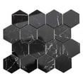 thumbnail image 4 of The Tile Life Stately Hex Nero Marquina Porcelain Hexagon Mosaic Tile - 11 x 14 in. - Polished - 6-Piece - Floor, Wall & Backsplash, 4 of 13