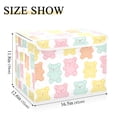 thumbnail image 5 of Yayeee Collapsible Cube Storage Bin with Lid Fabric Closet Decorative Basket with Handles, Cute Gummy Bears Pattern, 5 of 7