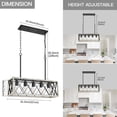 thumbnail image 3 of 5 Head ash Wood Grain Farmhouse Kitchen Island Lighting, 3 of 10