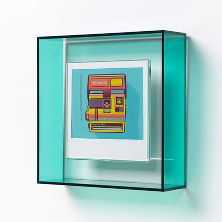 magnetic holds turquoise 4x4 acrylic frame