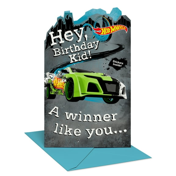 American Greetings Hot Wheels Birthday Card for Boy (Race to Fun)