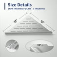 thumbnail image 2 of Bernkot Stainless Steel Corner Shelf  12 "Slot Design Recessed Corner Shelves 2 Pack Bathroom Shelf Rack for Tiled Wall, Grouted Shelf, Large Size, 2 of 6
