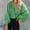 Green, variant on Njoeus Women Sweatshirt, Women's Deep V-neck Linen T-Shirt Batwings Long Sleeve Pullover Office Work Shirts Blouse