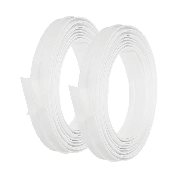 2Pack Weather Stripping, 2 Inch Wide x 9.2 Feet Long Self-Adhesive Cabinet Door Seal Strip Door Draft Stopper for Wardrobe and Cupboard, White