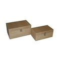 thumbnail image 1 of Cheungs FP-4056-2CHG Set Of 2 Champagne Color Wooden Boxes With Glitter, 1 of 4