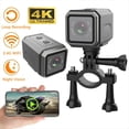 thumbnail image 2 of Cámara 4K Ultra HD WiFi, Minicámara Deportiva para Exteriores, para Motocicletas, Bicicletas, Grabadora de Video Portátil, 2 of 5