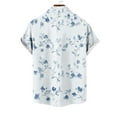 thumbnail image 3 of Floral Tropical Hawaiian Shirts for Men Button Down Shirts Short Sleeve Summer Vacation Beach Shirts with Pocket, 3 of 5