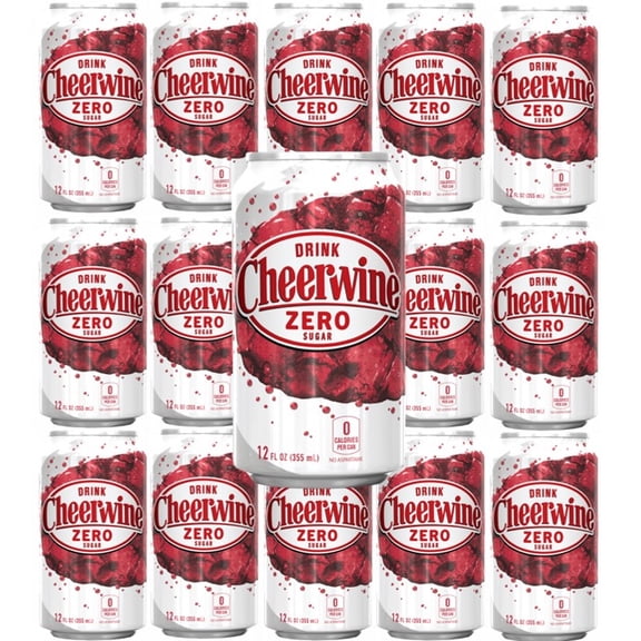 Cheerwine Zero Sugar Cherry Fridge Pack Soft Drink, 12 Ounce (Pack of 18)