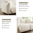 thumbnail image 4 of 87" Sherpa Cloud Couch, Modern Soft Teddy Plush Couch, Boucle Cloud Sofa Couch, Deep Seat Upholstered 3 Seater Sofa for Living Room Bedroom Apartment, White, 4 of 7